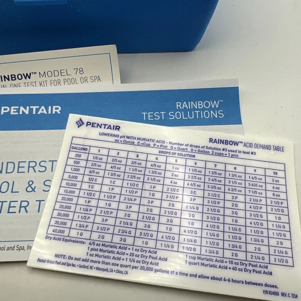 Pentair All-in-One 78HR Swimming Pool Water Testing Maintenance Kit